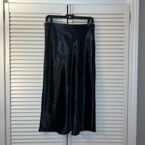 NWT silky, black maxi/midi skirt